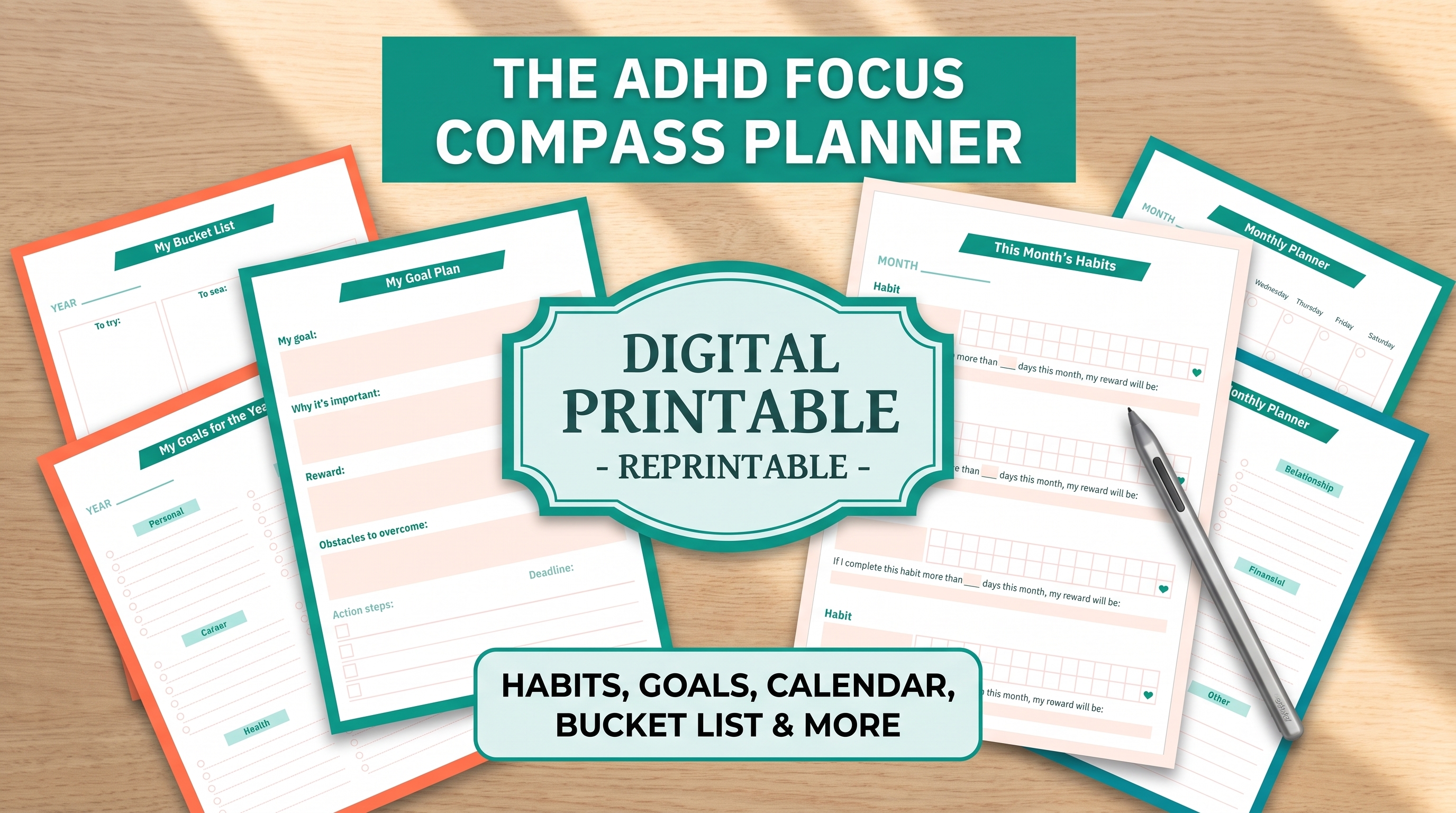The ADHD Focus Compass Planner