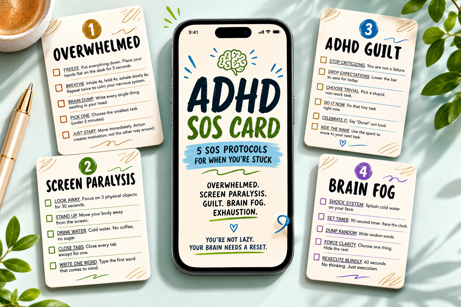 ADHD SOS Emergency Cards
